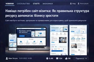 Сайт візитка для бізнесу